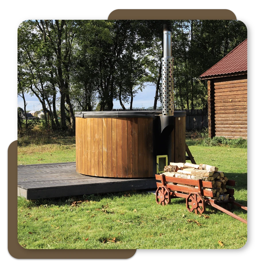 Аренда купели в агроусадьбе "Старый Хутор". Белорусское Полесье